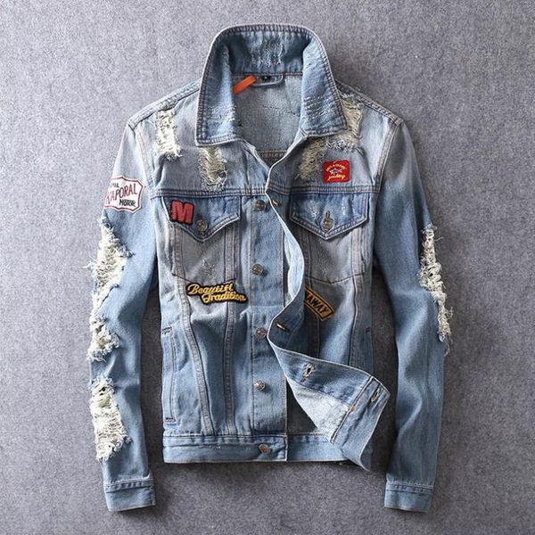 2020 autumn and winter high street fashion trend men's denim jacket nostalgic light blue badge decoration punk style denim jacket s-3xl, Black;brown
2020 autumn and winter high street fashion trend men's denim jacket nostalgic light blue badge decoration punk style denim jacket s-3xl, Black;brown