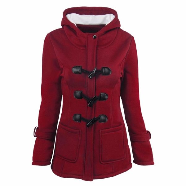 women jacket 2018 winter horn leather buckle in the long coat long-sleeved hooded cotton blend jacket coat female bomber, Black
women jacket 2018 winter horn leather buckle in the long coat long-sleeved hooded cotton blend jacket coat female bomber, Black