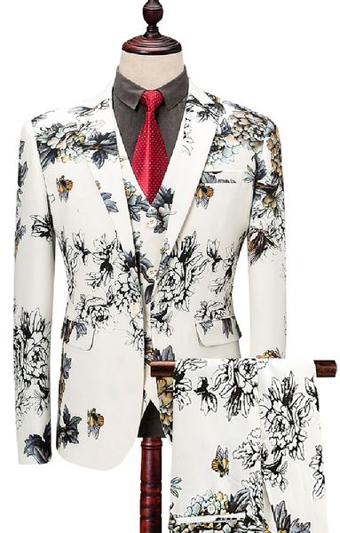 men suits with print floral blazer designs mens blazer slim fit suit jacket men wedding tuxedos 3 pieces(jacket+vest+pants, Black;gray
men suits with print floral blazer designs mens blazer slim fit suit jacket men wedding tuxedos 3 pieces(jacket+vest+pants, Black;gray