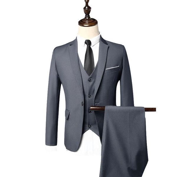 new pure color men formal suits asian size s m xl xxl xxxl mens blazer jacket with pants and vest slim design man gray suits, White;black
new pure color men formal suits asian size s m xl xxl xxxl mens blazer jacket with pants and vest slim design man gray suits, White;black