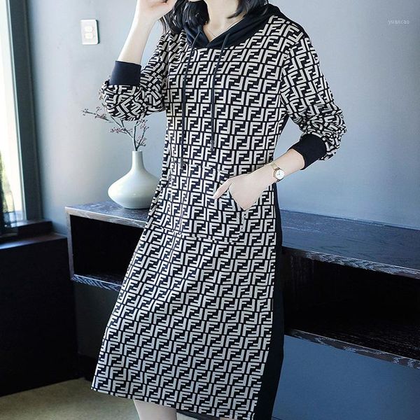 2019 autumn winter dress women clothes letter print loose casual elegant hooded femme hoodies fall long sleeve elegant dresses1, Black
2019 autumn winter dress women clothes letter print loose casual elegant hooded femme hoodies fall long sleeve elegant dresses1, Black