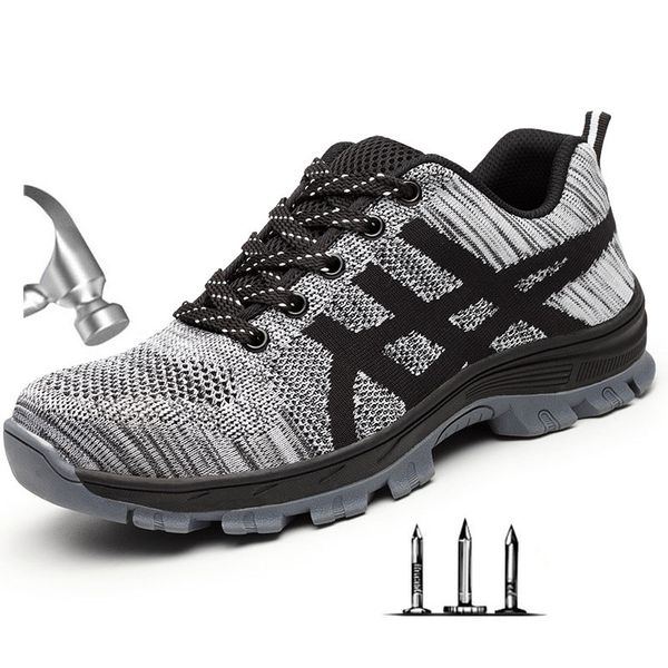 outdoor men's breathable mesh steel toe anti-smash work shoes men anti-slip puncture proof safety shoes boots, Black
outdoor men's breathable mesh steel toe anti-smash work shoes men anti-slip puncture proof safety shoes boots, Black