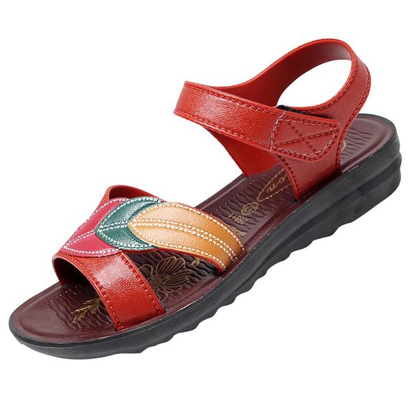 summer women's flat bottom beach sandals middle-aged mother shoes sandals shoes outsid ladies shoes, Black
summer women's flat bottom beach sandals middle-aged mother shoes sandals shoes outsid ladies shoes, Black