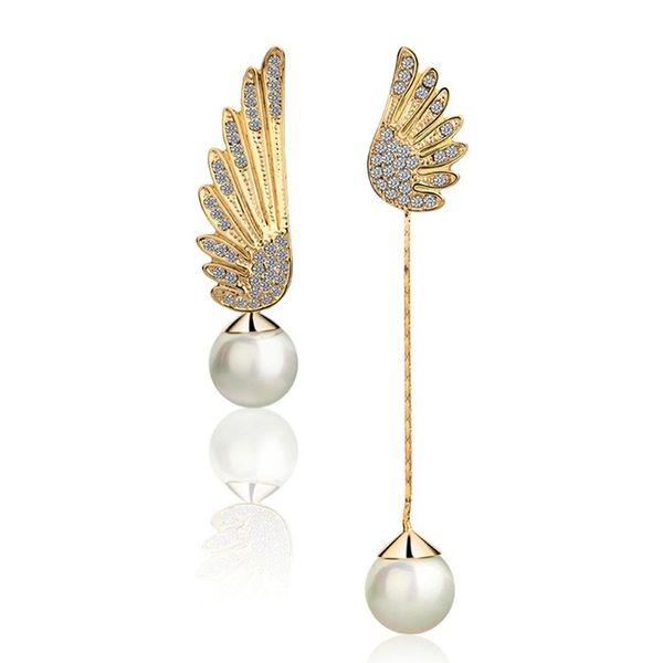 2019 14k gold pearl earring for women angel wings asymmetric silver 925 jewelry zircon diamond drop earrings fine jewelry, Golden;silver
2019 14k gold pearl earring for women angel wings asymmetric silver 925 jewelry zircon diamond drop earrings fine jewelry, Golden;silver