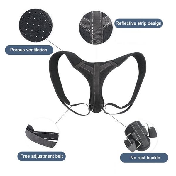 adjustable back posture corrector breathable back shoulder lumbar brace support belt protector relief pain corset, Black;blue
adjustable back posture corrector breathable back shoulder lumbar brace support belt protector relief pain corset, Black;blue