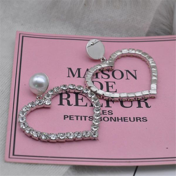 new fashion arrival crystal dangle earrings for woman female fashion women crystal pearl heart simple korean drop earrings#smt, Silver
new fashion arrival crystal dangle earrings for woman female fashion women crystal pearl heart simple korean drop earrings#smt, Silver