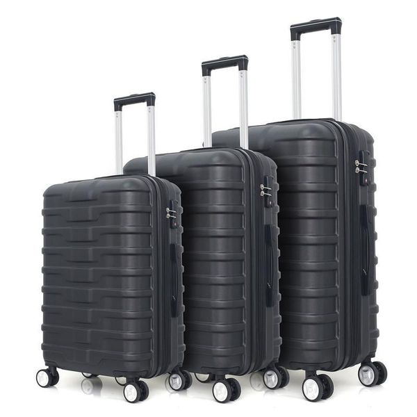 lage 3pc set abs lage hardside suitcase light weight with expandable black color modern style lage
lage 3pc set abs lage hardside suitcase light weight with expandable black color modern style lage