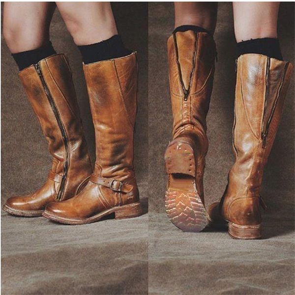 winter boots women genuine leather boots mid-calf round toe flat heels zipper shoes old fashion style cowgirl chunky shoes, Black
winter boots women genuine leather boots mid-calf round toe flat heels zipper shoes old fashion style cowgirl chunky shoes, Black