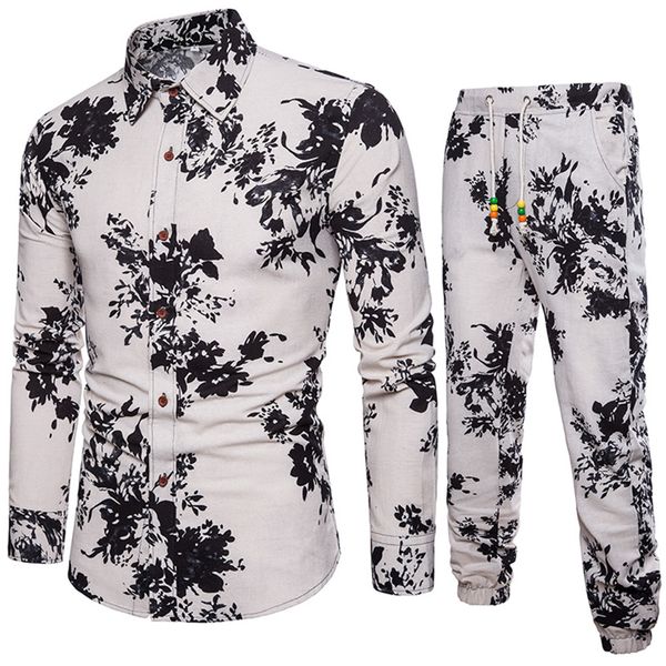 hand-painted male long sleeve set gentleman festival wear casual suit 2018 autumn new linen clothing 5xl big size slim shirts, Gray
hand-painted male long sleeve set gentleman festival wear casual suit 2018 autumn new linen clothing 5xl big size slim shirts, Gray