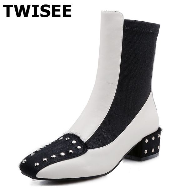 mid calf boots short plush new style zapatos mujer pumps fashion mixed colors woman party shoes square heels 4 cm, Black
mid calf boots short plush new style zapatos mujer pumps fashion mixed colors woman party shoes square heels 4 cm, Black