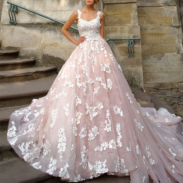 rosalie luxury princess wedding dresses light pink ball gown bridal gowns appliques lace scoop neck summer wedding dress, White
rosalie luxury princess wedding dresses light pink ball gown bridal gowns appliques lace scoop neck summer wedding dress, White