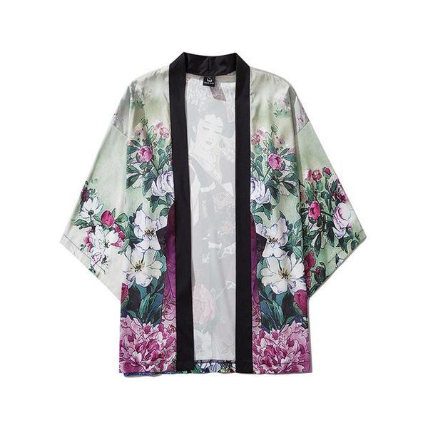 men summer casual loose clothes shirt open front 3/4 sleeve japanese style print cover up cardigan new fashion clothing #5.2, White;black
men summer casual loose clothes shirt open front 3/4 sleeve japanese style print cover up cardigan new fashion clothing #5.2, White;black