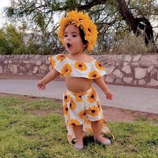 toddler girls clothes set off shoulder sunflower print +skirt outfits 2pcs children's causal clothing sets sunsuit 2020 new, White
toddler girls clothes set off shoulder sunflower print +skirt outfits 2pcs children's causal clothing sets sunsuit 2020 new, White