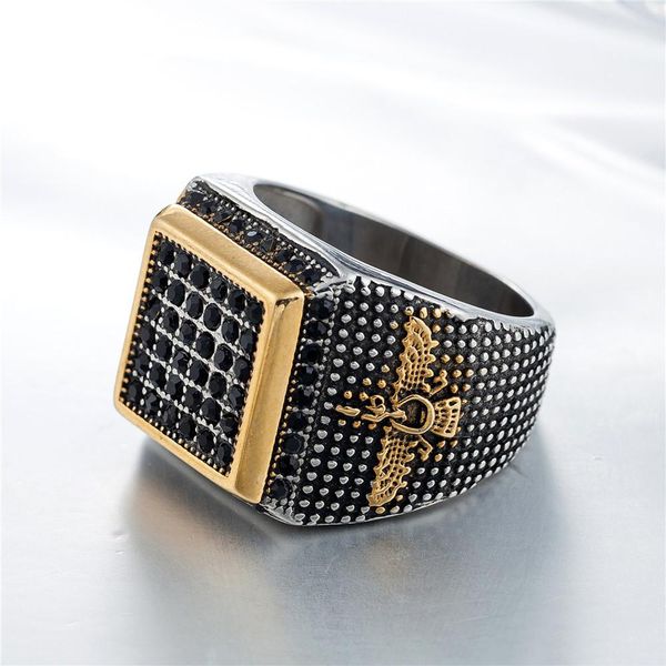 new men's vintage islamic designer titanium steel fashion ring european and american personality luxury rings jewelry, Golden;silver
new men's vintage islamic designer titanium steel fashion ring european and american personality luxury rings jewelry, Golden;silver