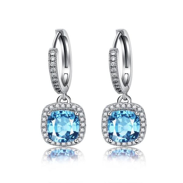 female light blue zircon stone earrings cute small square hoop earrings for women 925 sterling silver wedding, Golden;silver
female light blue zircon stone earrings cute small square hoop earrings for women 925 sterling silver wedding, Golden;silver
