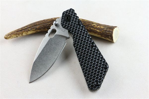 High End Strider Camping Knife D2 Stonewash Blade Titanium alloy G10 Handle Tactical Folding Knife Hunting Utility EDC Tools P158F Q