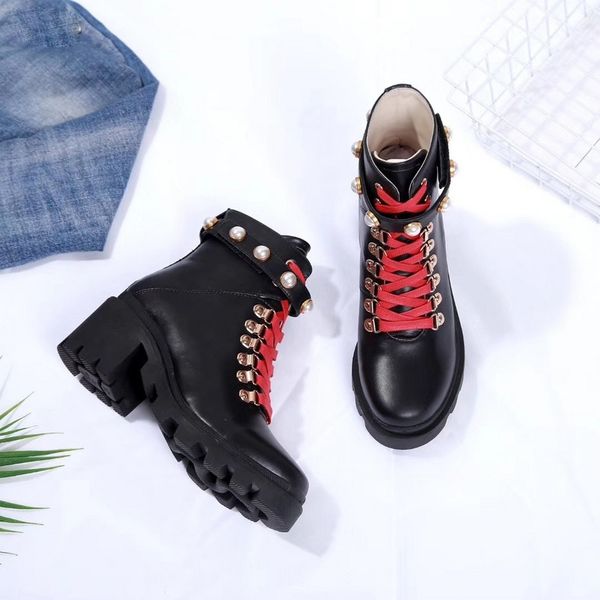 women martin boots calfskin leather spikes rivet boot lace up ankle bottes booties australian bottines bottes femmes 8, Black
women martin boots calfskin leather spikes rivet boot lace up ankle bottes booties australian bottines bottes femmes 8, Black