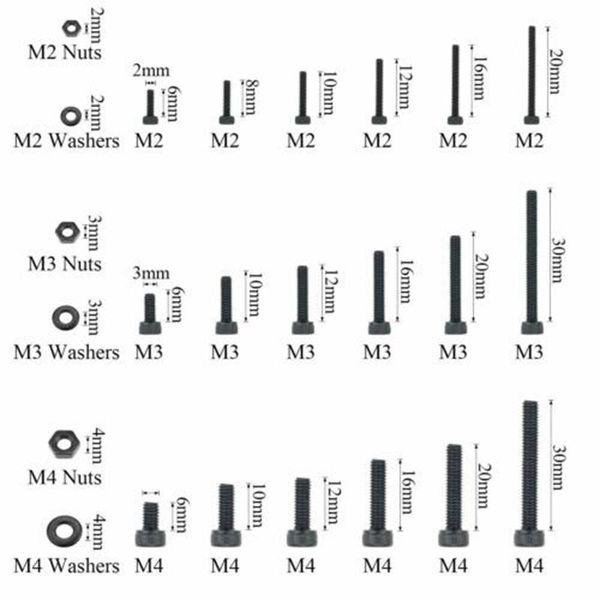 1200pcs / комплект m2 / м3 / m4 винты гайки шайбы болты с 3x аллен гайковерты ассортимент kit крепеж крючки аппаратные средства
1200pcs / комплект m2 / м3 / m4 винты гайки шайбы болты с 3x аллен гайковерты ассортимент kit крепеж крючки аппаратные средства