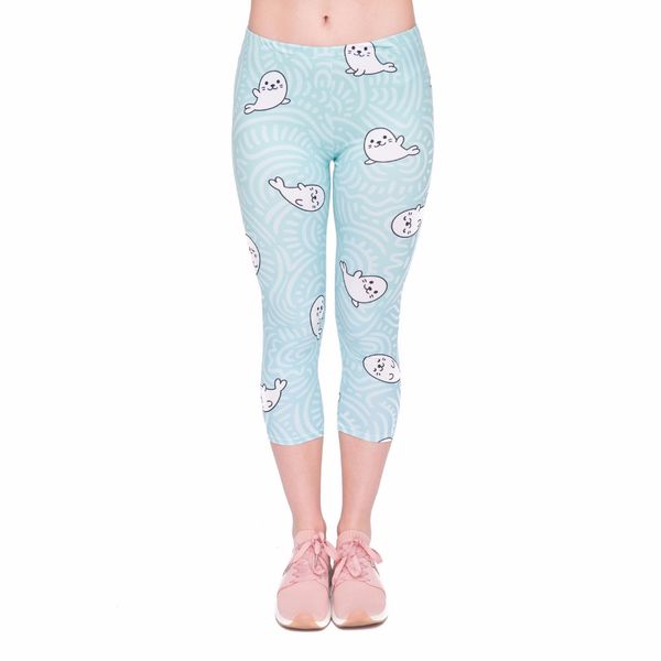 summer women capri leggings little sea lion printing mid-calf 3/4 fitness movement leggins capri pants, Black
summer women capri leggings little sea lion printing mid-calf 3/4 fitness movement leggins capri pants, Black