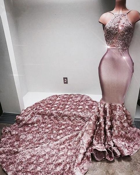 Abendkleider 3D Rose Flower Long Mermaid Prom Gowns Sexy Crystal Lace Backless Prom Dress 2019 Off Shoulder Vestido Longo
Abendkleider 3D Rose Flower Long Mermaid Prom Gowns Sexy Crystal Lace Backless Prom Dress 2019 Off Shoulder Vestido Longo