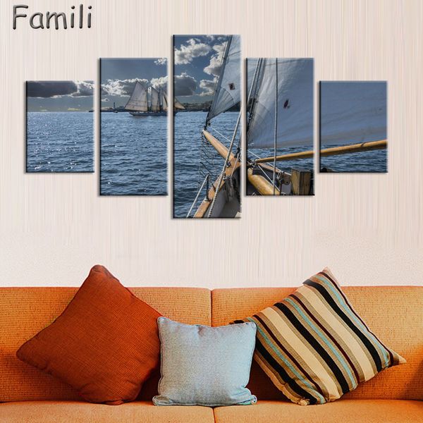 Modern Canvas Prints Artwork Seascape Sailboat 5Pieces Sea Photo Paintings Canvas Wall Art Decor for Living Room Home Decor
Modern Canvas Prints Artwork Seascape Sailboat 5Pieces Sea Photo Paintings Canvas Wall Art Decor for Living Room Home Decor