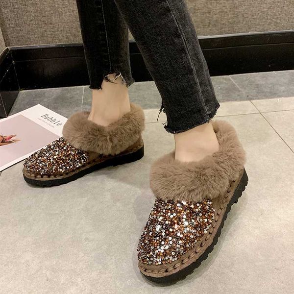 plush warm snow boots 2019 winter women sequins hair snow boots thicken cotton bling non-slip cotton shoes, Black
plush warm snow boots 2019 winter women sequins hair snow boots thicken cotton bling non-slip cotton shoes, Black