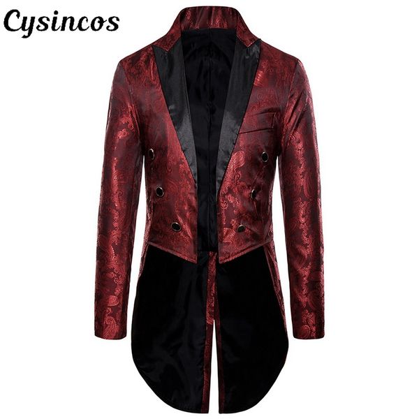 cysincos men clothes 2019 goth steampunk blazer tuxedo jacket fashion long sleeve coat men suits for wedding autumn winter, Black;brown
cysincos men clothes 2019 goth steampunk blazer tuxedo jacket fashion long sleeve coat men suits for wedding autumn winter, Black;brown