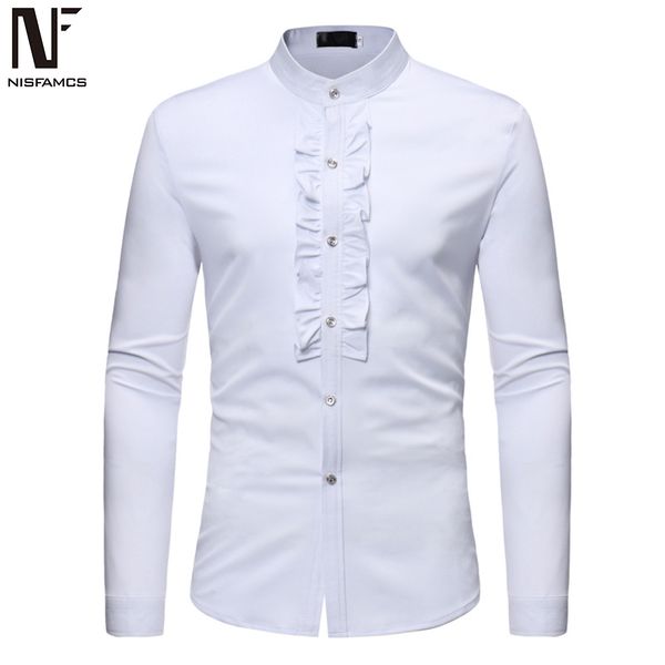 novelty style gentleman dinner shirt elegant male tuxedo shirts white stand collar man europe size long sleeve men blouse, White;black
novelty style gentleman dinner shirt elegant male tuxedo shirts white stand collar man europe size long sleeve men blouse, White;black