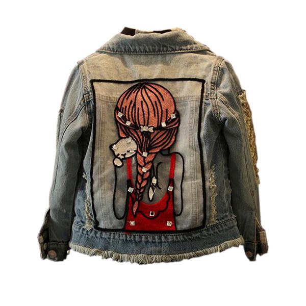 children girls jackets cool kid long sleeves turn-down collar buttons coats pocket girl pattern denim outerwear kids clothes hot, Blue;gray
children girls jackets cool kid long sleeves turn-down collar buttons coats pocket girl pattern denim outerwear kids clothes hot, Blue;gray