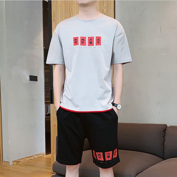 men's new short sleeve suit summer cotton casual round neck sweatshirt men's shorts t-shirt suit loose large half sleeve pants, Gray
men's new short sleeve suit summer cotton casual round neck sweatshirt men's shorts t-shirt suit loose large half sleeve pants, Gray