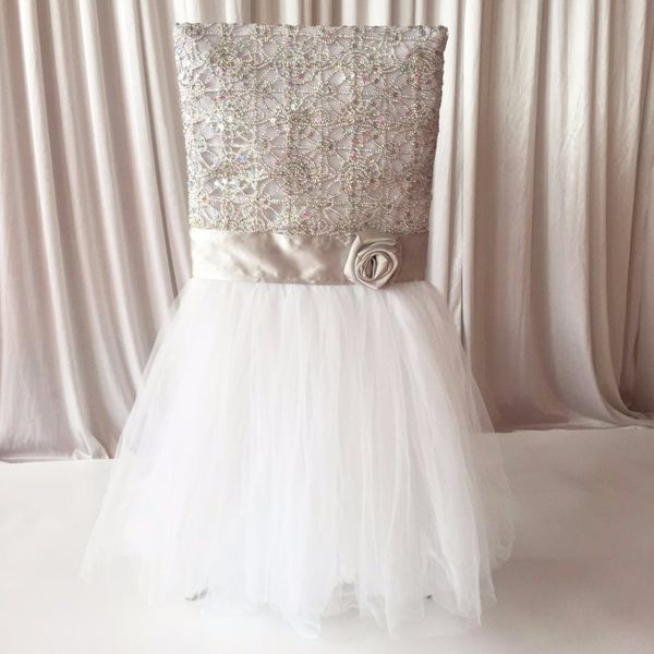 2 piece/ lot fancy romantic tulle dress design chiavari chair cap/ chair hood/chair cover for wedding decoration
2 piece/ lot fancy romantic tulle dress design chiavari chair cap/ chair hood/chair cover for wedding decoration