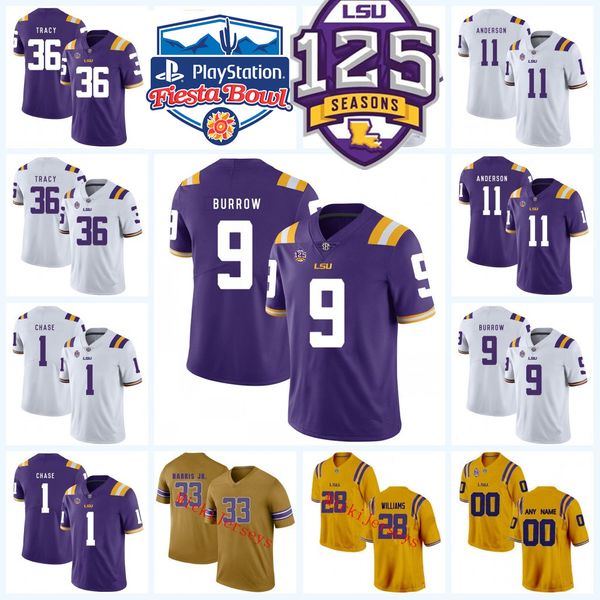 Custom LSU Tigers Football Jersey Joe Burrow Dee Anderson Zach Mettenberger Cole Tracy Ja'marr Chase Todd Harris jr LSU Tigers 125TH Jersey
Custom LSU Tigers Football Jersey Joe Burrow Dee Anderson Zach Mettenberger Cole Tracy Ja'marr Chase Todd Harris jr LSU Tigers 125TH Jersey