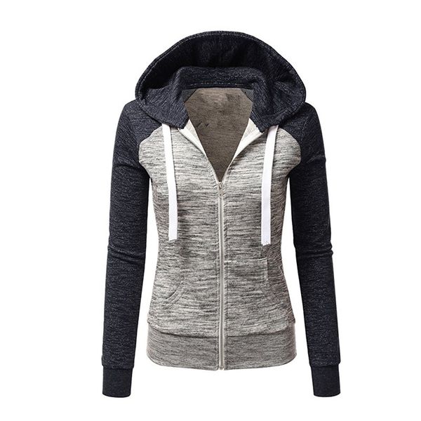 women hoodies sweatshirts long sleeve hoody ladies zipper pocket patchwork womens hoodie sweatshirt woman baseball jacket, Black
women hoodies sweatshirts long sleeve hoody ladies zipper pocket patchwork womens hoodie sweatshirt woman baseball jacket, Black