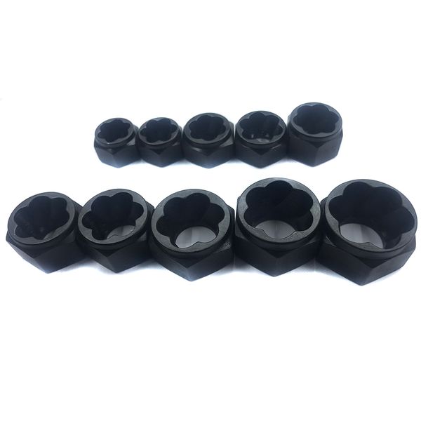 newly 10pcs damaged nut bolt remover stud extractor set bolt removal kit va88