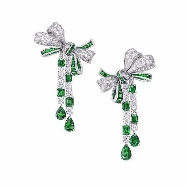 2020 high fashion 925 sterling silver dangle earrings luxury fine jewelry for women tassels earrings hand inlay zircon
2020 high fashion 925 sterling silver dangle earrings luxury fine jewelry for women tassels earrings hand inlay zircon