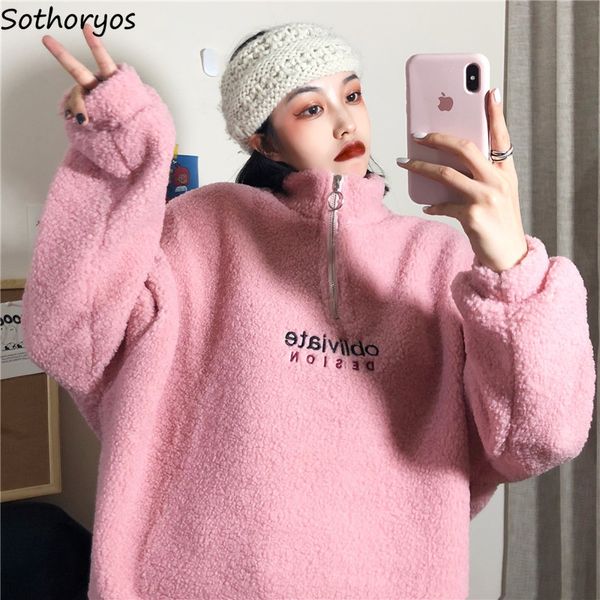 hoodies women lamb wool turtleneck sweet simple letter zipper warm plus velvet womens 2xl loose sweatshirt chic harajuku new, Black
hoodies women lamb wool turtleneck sweet simple letter zipper warm plus velvet womens 2xl loose sweatshirt chic harajuku new, Black