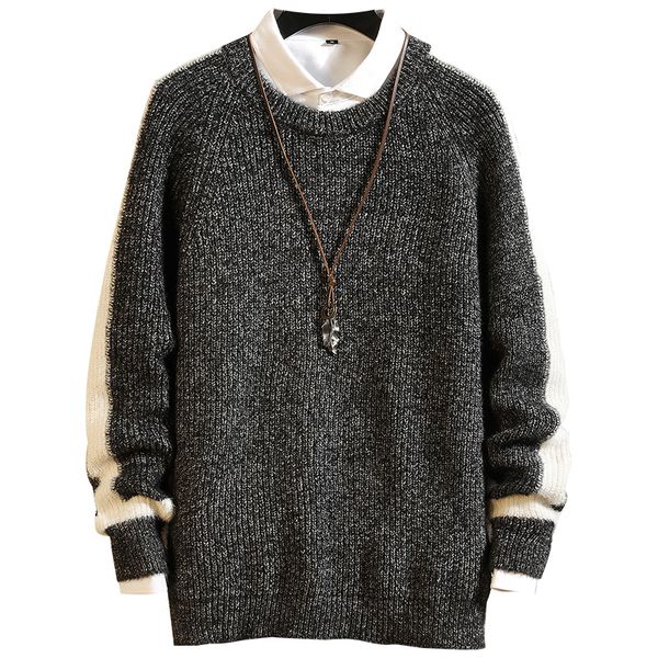 2019 autumn winter christmas casual o-neck patchwork pullover sweater men turtleneck fashion brand warm pull, White;black
2019 autumn winter christmas casual o-neck patchwork pullover sweater men turtleneck fashion brand warm pull, White;black