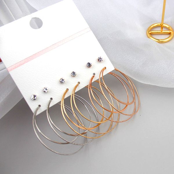 6 pairs hoop earrings set big circle earring fashion jewelry for women girls steampunk ear clip korean earrings 2020, Golden;silver
6 pairs hoop earrings set big circle earring fashion jewelry for women girls steampunk ear clip korean earrings 2020, Golden;silver