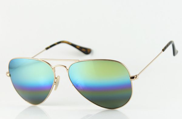 green flash lens sunglasses quality style rainbow high mens/womens fashion eyewear pilot 3025 gold blue new colorful luxury ncgng, White;black
green flash lens sunglasses quality style rainbow high mens/womens fashion eyewear pilot 3025 gold blue new colorful luxury ncgng, White;black