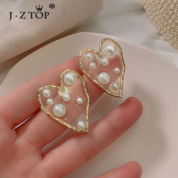 jzfashion irregular imitation pearl heart stud earrings for women acrylic star earrings statement jewelry girl party brincos, Golden;silver
jzfashion irregular imitation pearl heart stud earrings for women acrylic star earrings statement jewelry girl party brincos, Golden;silver