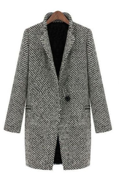 2019 autumn woman plus size s-4xl plaid wool blend coat grey tweed long sleeve single button wool overcoat trench coat jacket, Black
2019 autumn woman plus size s-4xl plaid wool blend coat grey tweed long sleeve single button wool overcoat trench coat jacket, Black