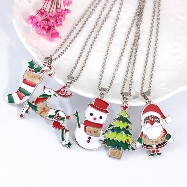 classic christmas necklace charm rhinestone santa claus deer pendant chain necklace colorful tree stocking silver chain jewelry
classic christmas necklace charm rhinestone santa claus deer pendant chain necklace colorful tree stocking silver chain jewelry