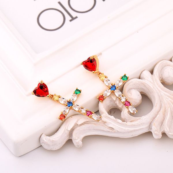fashion 925 silvery needle heart shaped cross drop earring pave exquisite artificial zircon cross drop earring for women jewelry, Silver
fashion 925 silvery needle heart shaped cross drop earring pave exquisite artificial zircon cross drop earring for women jewelry, Silver