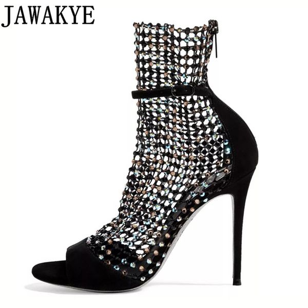 high heels mesh shoes women bling bling colorful crystal decor pumps real leather ponted toe gladiator summer sandals, Black
high heels mesh shoes women bling bling colorful crystal decor pumps real leather ponted toe gladiator summer sandals, Black
