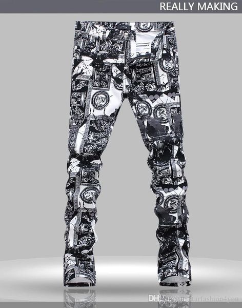 original design men's trend unique printing jeans punk rock retro printed slim fit stage jeans motorcycle jeans, Blue
original design men's trend unique printing jeans punk rock retro printed slim fit stage jeans motorcycle jeans, Blue