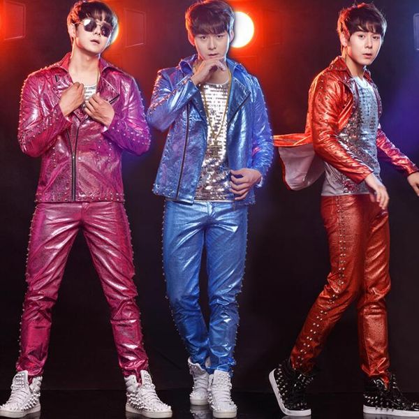 diagonal zipper rivet clothes men suits designs stage costumes for singers leather jacket men sequins blazer dance star style, White;black
diagonal zipper rivet clothes men suits designs stage costumes for singers leather jacket men sequins blazer dance star style, White;black