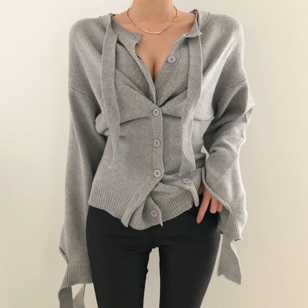 women's knits & tees autumn women sweaters coats korean style wild 2021 ladies irregular single-breasted knit, White
women's knits & tees autumn women sweaters coats korean style wild 2021 ladies irregular single-breasted knit, White