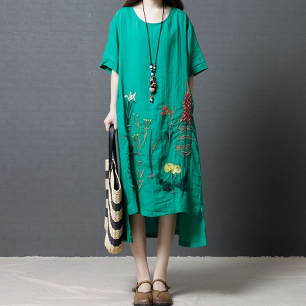 ladies korean version of the loose comfortable ramie embroidered dress summer beach mori girl rockabilly female wind maxi dress, Black;gray
ladies korean version of the loose comfortable ramie embroidered dress summer beach mori girl rockabilly female wind maxi dress, Black;gray