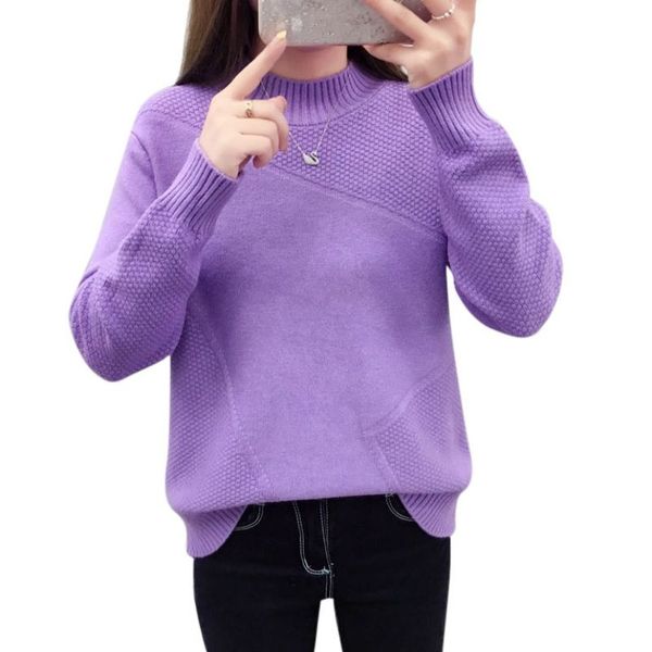 2019 autumn winter sweater women solid color slim long-sleeved half high collar jumpers slim bottom pullover wool sweater zw, White;black 
2019 autumn winter sweater women solid color slim long-sleeved half high collar jumpers slim bottom pullover wool sweater zw, White;black