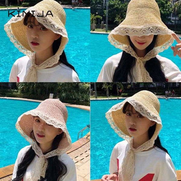 straw hat with lace ribbon bow bucket hats beach vacation fisherman sun hat outdoor parent-child cap panama princess, Blue;gray
straw hat with lace ribbon bow bucket hats beach vacation fisherman sun hat outdoor parent-child cap panama princess, Blue;gray